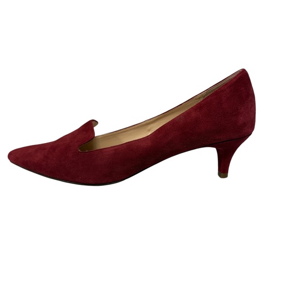 Cole Haan Shoes - Cole Haan Grand.OS Womens 9.5B Burgundy Suede Pointed Toe Kitten Heel Pumps